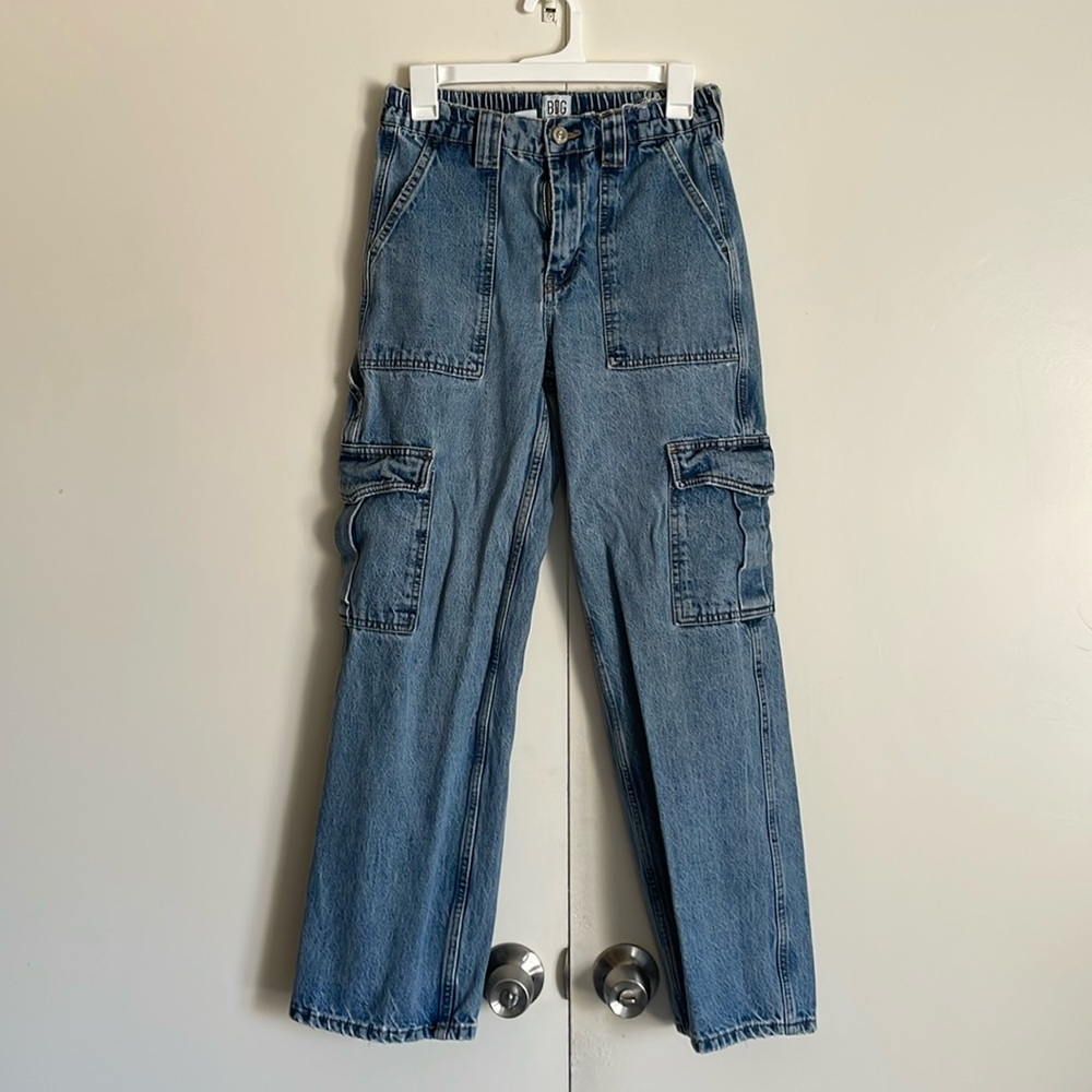 BDG Blue Cargo Straight Leg Jeans